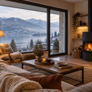 Casa al lago in inverno: come renderla più accogliente con il freddo